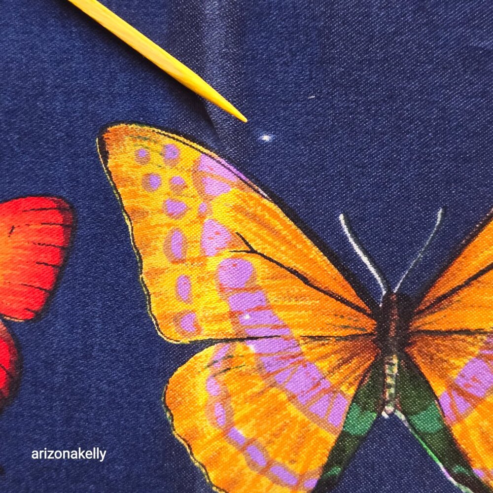 Silk Scarf Butterflies Hand-Rolled Butterfly - Picture 9 of 13